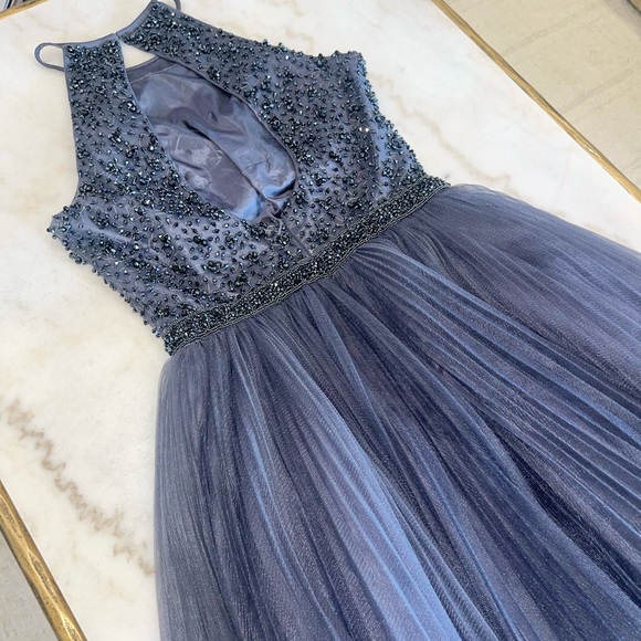 Sherri Hill accordion pleat & beaded short special occasion dress - Picture 7 of 10